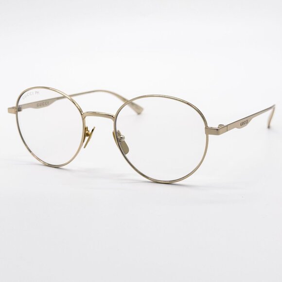 NEW GUCCI GG0337S 001 SUNGLASSES UNISEX GOLD EYEWEAR - Picture 4 of 14